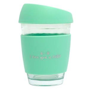 Barbella 12oz Glass Coffee Cup